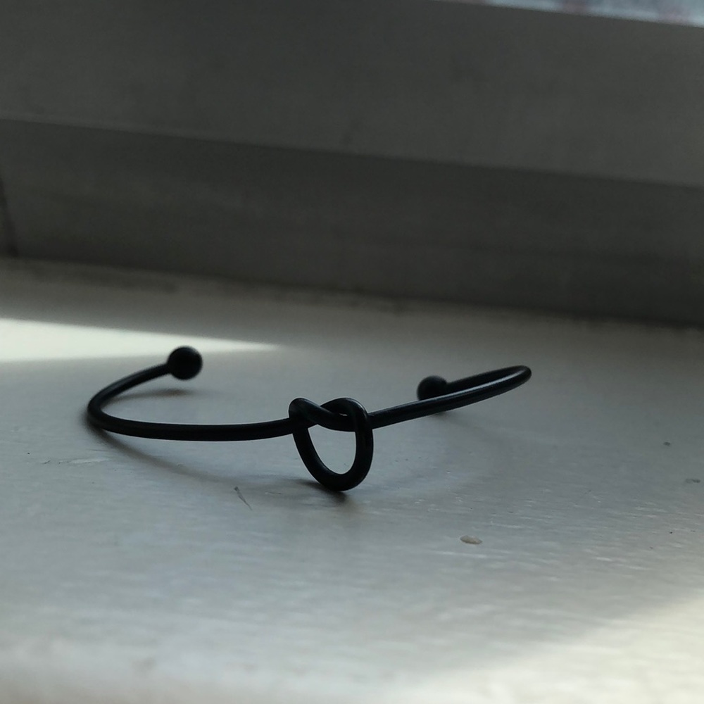 A black bracelet